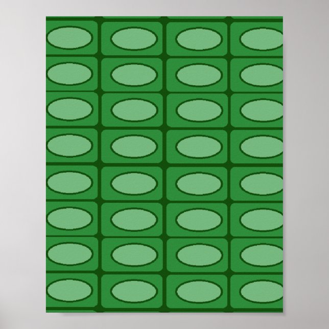 Green alligator skin pattern poster (Front)