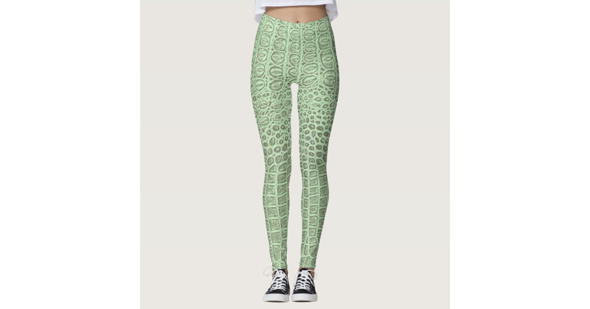 Green Crocodile Skin Leggings Yoga Pants – Cosplay Activewear