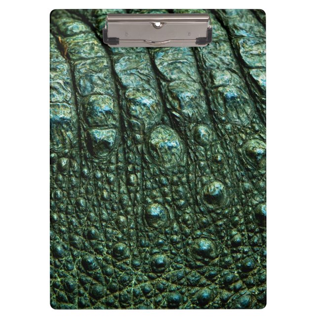 Green Alligator Skin Texture Clipboard (Front)