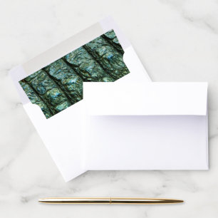 Green Alligator Skin Texture Envelope Liner