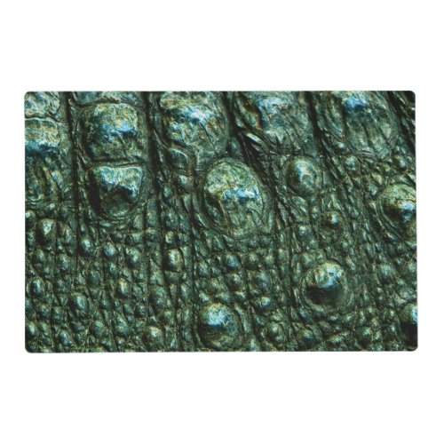 Green Alligator Skin Texture Placemat