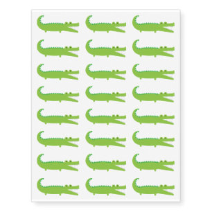 Green Alligator Temporary Tattoos