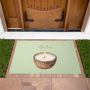 Green Aloha Coconut Candle Doormat