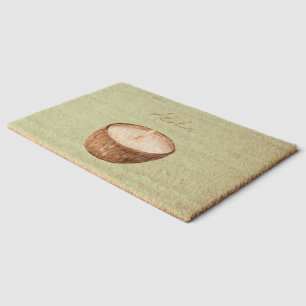 Green Aloha Coconut Candle Fiber Doormat