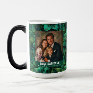Green Amaryllis Print Big Papa Dad Unique Color Morph Mug