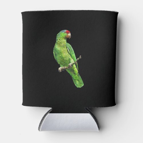 Green Amazon Parrot Bird T Can Cooler