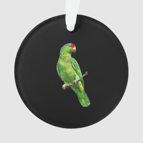 Green Amazon Parrot Bird T Ornament