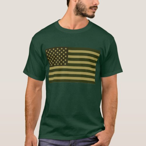 Green American Flag Shirt