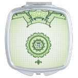 Green Anahata, 4th Chakra Compact Mirror at Zazzle