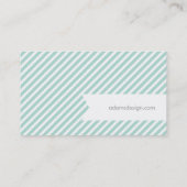 Green and Aqua Bunting Banner Business Card (Back)