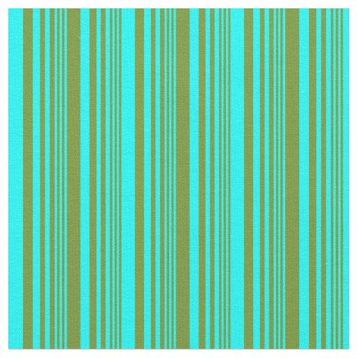 Green and Aqua Lined/Striped Pattern Fabric