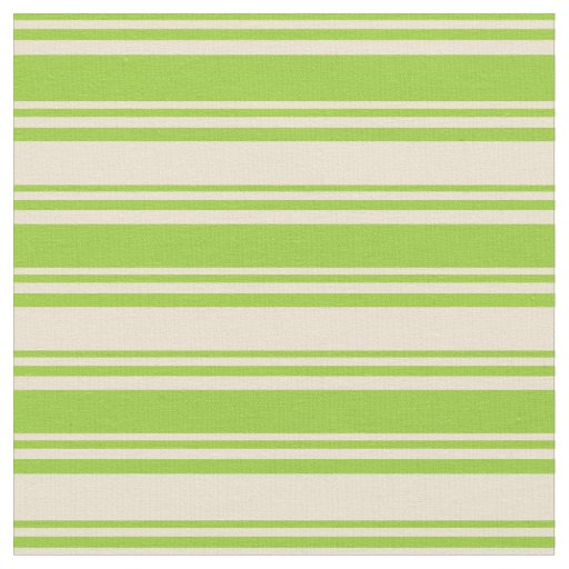 Green and Beige Colored Stripes Pattern Fabric