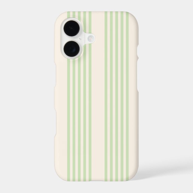 Green and beige five stripes iPhone 14 plus case (Back)