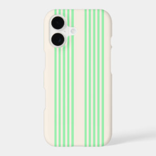Green and beige five stripes pattern iPhone 17 case