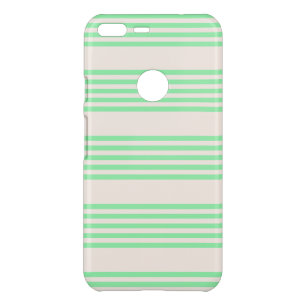 Green and beige five stripes pattern uncommon google pixel XL case