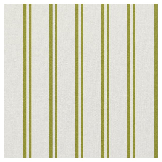 Green and Beige Lines Fabric (Close Up)
