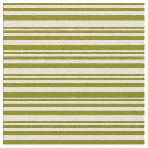 Green and Bisque Stripes/Lines Pattern Fabric