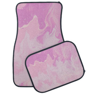 GREEN AND BLACK ABSTRACT PAINTING CAR FLOOR MAT