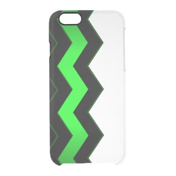 Green and Black Accent Clear iPhone 6/6S Case