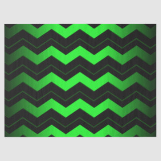 Green and Black Accent on Bright Green Tissue Paper
