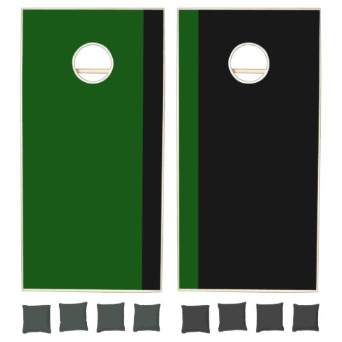 Green and Black Add Your Logo Cornhole Set