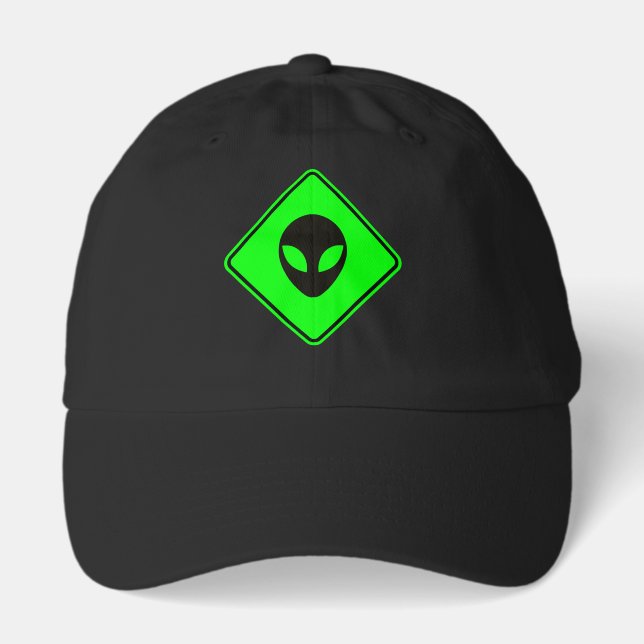 Green and Black Alien XING Zone Hat (Front)