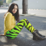 Green And Black Animal Tigers Stripes Leggings<br><div class="desc">Green And Black Animal Tigers Stripes on these leggings.</div>