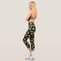 Avocado Black Capri Leggings - Vegan Styles