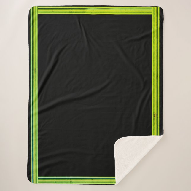 Green and Black Blanket 60"x 80" (Front)