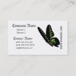 Green and Black Butterfly Business Cards