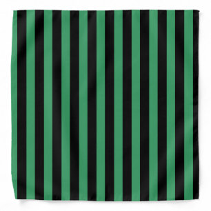 Green and black candy stripes bandana