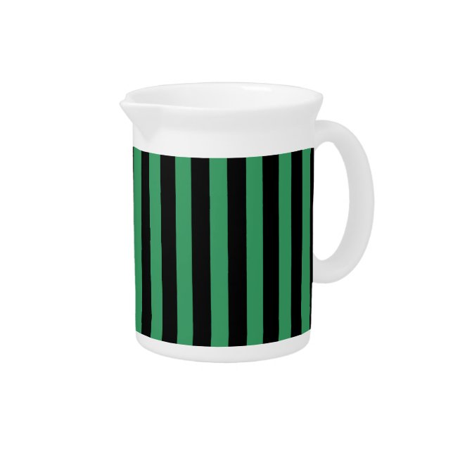Green and black candy stripes beverage pitcher (Right)