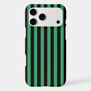 Green and black candy stripes iPhone 17 pro max case