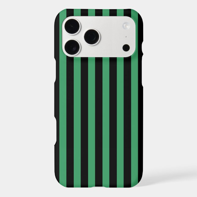 Green and black candy stripes Case-Mate iPhone case (Back)