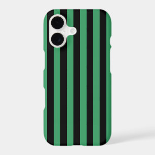 Green and black candy stripes iPhone 17 case
