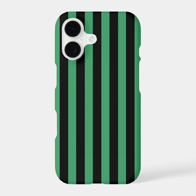 Green and black candy stripes Case-Mate iPhone case (Back)