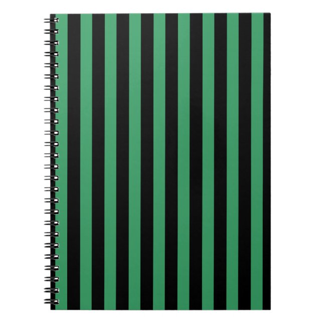 Green and black candy stripes notebook (Front)