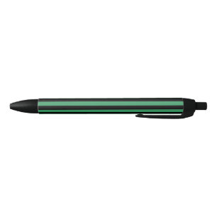 Green and black candy stripes pen