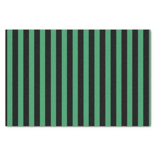 Green and black candy stripes tissue paper
