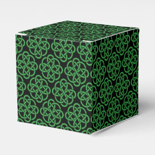 Green and Black Celtic Shield Knot  Favor Boxes