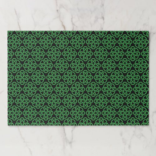 Green and Black Celtic Shield Knot Placemats