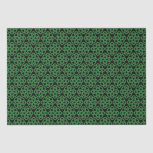 Green and Black Celtic Shield Knot Tissue Paper