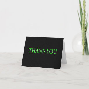 Green and Black Class of 2025 Letterpress Thank You Card