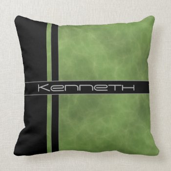 Green And Black Color Block Throw Pillow by karlajkitty at Zazzle
