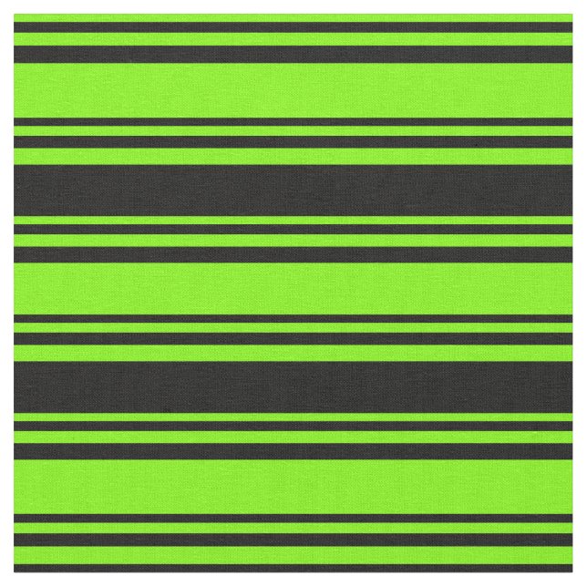 Green and Black Colored Stripes Fabric (Close Up)