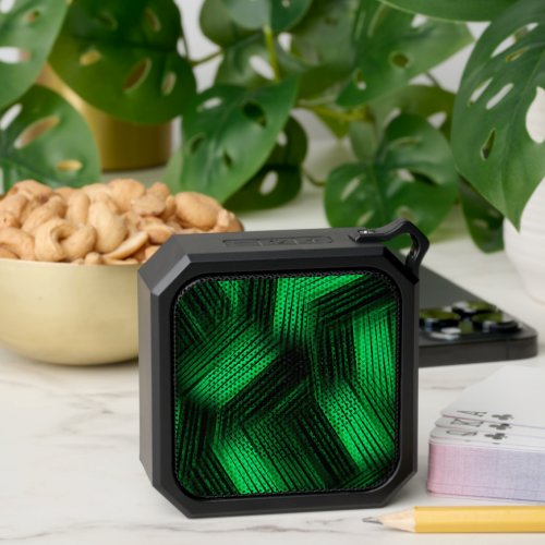 Green and Black Contemporary Abstract Bluetooth Speaker