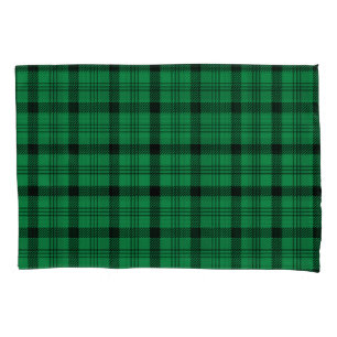 Green and Black Cozy Plaids Pillow Case