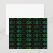 Green and black floral pattern. (Front/Back)