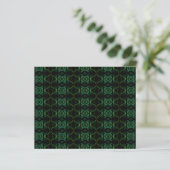 Green and black floral pattern. (Standing Front)