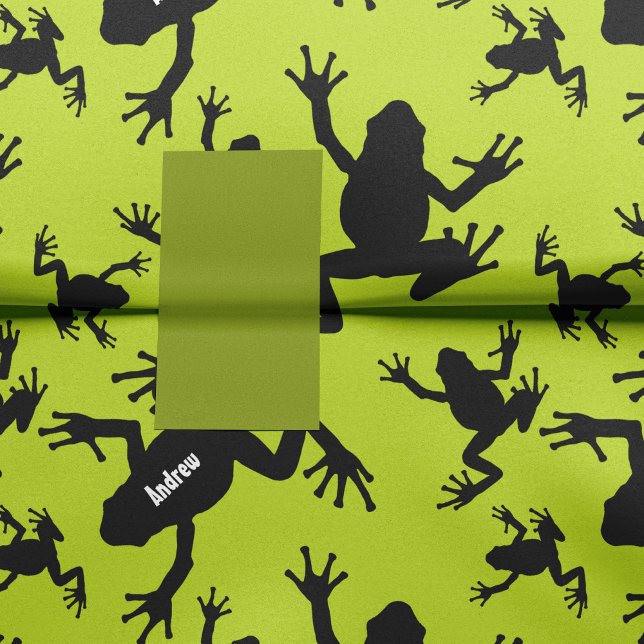 Green and Black Frog Pattern Kids Tissue Paper (Creator Uploaded)